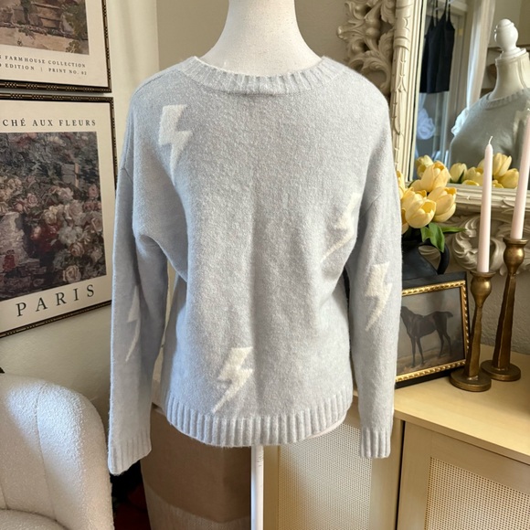 RAILS Perci Grey White Lightning Pull Over Sweater Size Small - Picture 5 of 9